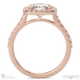 cushion cut natural diamond halo setting natural diamond engagement ring rose gold with 18k rose gold metal and cushion shape diamond