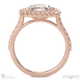 double halo natural diamond engagement ring rose gold with 18k rose gold metal and cushion shape diamond