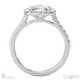 Princess Natural Diamond Halo Cathedral Natural Diamond Engagement Ring White Gold With Pavé Side Natural Diamonds