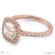twist cushion halo natural diamond engagement ring rose gold side natural diamonds with 9k rose gold metal and cushion shape diamond