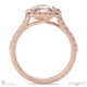 twist cushion halo natural diamond engagement ring rose gold side natural diamonds with 9k rose gold metal and cushion shape diamond