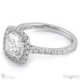 twist cushion halo natural diamond engagement ring white gold side natural diamonds with 18k white gold metal and cushion shape diamond
