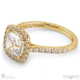 cushion halo natural diamond engagement ring yellow gold twist claws with 9k yellow gold metal and cushion shape diamond