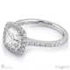 solid cushion halo lab grown diamond engagement ring white gold with 9k white gold metal and cushion shape diamond