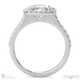 solid cushion halo lab grown diamond engagement ring white gold with 9k white gold metal and cushion shape diamond