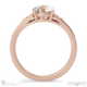 antique solitaire lab grown diamond engagment ring rose gold with 9k rose gold metal and round shape diamond