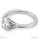 antique solitaire natural diamond engagment ring white gold with 9k white gold metal and round shape diamond