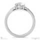 antique solitaire natural diamond engagment ring white gold with 9k white gold metal and round shape diamond