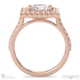 double halo natural diamond engagement ring rose gold with 18k rose gold metal and princess shape diamond