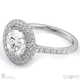 double halo natural diamond engagement ring white gold with 9k white gold metal and round shape diamond