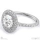 double halo natural diamond engagement ring white gold with 9k white gold metal and round shape diamond