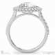 double halo natural diamond engagement ring white gold with 9k white gold metal and round shape diamond