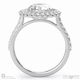 double halo natural diamond engagement ring white gold with 9k white gold metal and round shape diamond