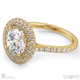 double halo natural diamond engagement ring yellow gold with 9k yellow gold metal and round shape diamond