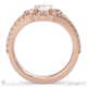 cluster split band oval halo lab grown diamond engagement ring rose gold with 9k rose gold metal and oval shape diamond