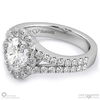 cluster split band oval halo natural diamond engagement ring white gold with 9k white gold metal and oval shape diamond