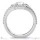 cluster split band oval halo natural diamond engagement ring white gold with 9k white gold metal and oval shape diamond