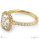 natural diamond emerald halo side stones engagement ring yellow gold with 18k yellow gold metal and emerald shape diamond