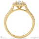 natural diamond emerald halo side stones engagement ring yellow gold with 18k yellow gold metal and emerald shape diamond