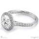 engraved halo round natural diamond engagement ring white gold with 9k white gold metal and round shape diamond
