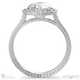 engraved halo round natural diamond engagement ring white gold with 9k white gold metal and round shape diamond