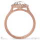 engraved halo round natural diamond engagement ring rose gold with 9k rose gold metal and round shape diamond
