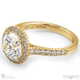 engraved halo round natural diamond engagement ring yellow gold with 18k yellow gold metal and round shape diamond