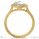 engraved halo round natural diamond engagement ring yellow gold with 18k yellow gold metal and round shape diamond