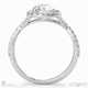 twisted split band halo natural diamond engagement ring white gold with 9k white gold metal and round shape diamond