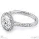 natural diamond encrusted halo engagement ring white gold with 9k white gold metal and round shape diamond
