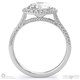 natural diamond encrusted halo engagement ring white gold with 9k white gold metal and round shape diamond