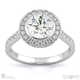 tube setting natural diamond engagement ring white gold with 9k white gold metal and round shape diamond