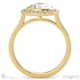 tube setting lab grown diamond engagement ring yellow gold with 18k yellow gold metal and round shape diamond