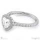 unique heart cut lab grown diamond halo engagement ring white gold with 18k white gold metal and heart shape diamond