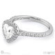 heart halo natural diamond engagement ring white gold with 9k white gold metal and heart shape diamond