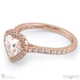 heart halo natural diamond engagement ring rose gold with 18k rose gold metal and heart shape diamond