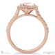 heart halo natural diamond engagement ring rose gold with 18k rose gold metal and heart shape diamond