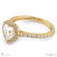 heart halo natural diamond engagement ring yellow gold with 18k yellow gold metal and heart shape diamond