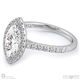 marquise halo natural diamond engagement ring white gold with 9k white gold metal and marquise shape diamond