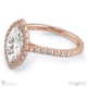 marquise halo lab grown diamond engagement ring rose gold with 18k rose gold metal and marquise shape diamond