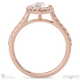 marquise halo lab grown diamond engagement ring rose gold with 18k rose gold metal and marquise shape diamond