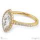 marquise halo natural diamond engagement ring yellow gold with 18k yellow gold metal and marquise shape diamond