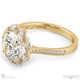 round cut lab grown diamond halo 8 small marquise diamonds with 18k yellow gold metal and round shape diamond