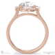 round cut lab grown diamond halo 8 small marquise diamonds with 9k rose gold metal and round shape diamond