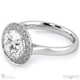 pave tube halo lab grown diamond engagement ring platinum with platinum metal and round shape diamond