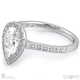 Emerald Cut Lab Grown Diamond Halo Engagement Ring White Gold