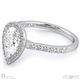 stylish pear halo natural diamond engagement ring white gold with 9k white gold metal and pear shape diamond
