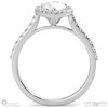 Natural Diamond Round Halo Side Stones Engagement Ring White Gold