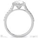 stylish pear halo natural diamond engagement ring white gold with 9k white gold metal and pear shape diamond