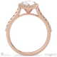 pear natural diamond halo cathedral natural diamond engagement ring rose gold with pavé side natural diamonds with 9k rose gold metal and pear shape diamond